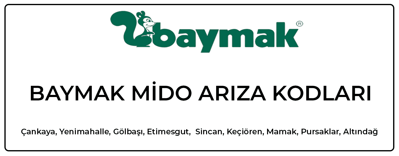 Baymak Mido Kombi Arıza Kodları